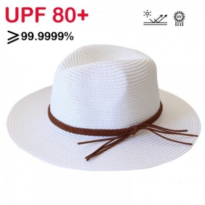 Premium Wide Brim Silk Fedora Hat for Men - Summer Sun Protection & UV Defense