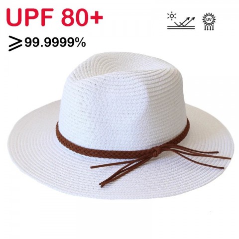 Premium Wide Brim Silk Fedora Hat for Men - Summer Sun Protection & UV Defense