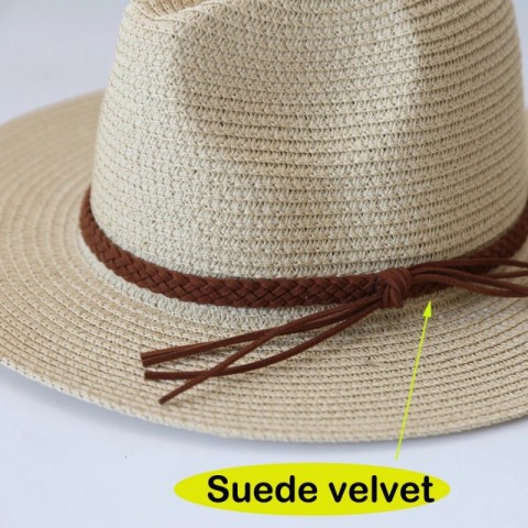 Premium Wide Brim Silk Fedora Hat for Men - Summer Sun Protection & UV Defense