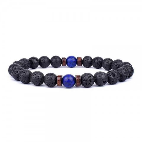 Volcanic Stone Beaded Bracelet for Men and Women - Gothic Style Lava Jewelry New Arrival