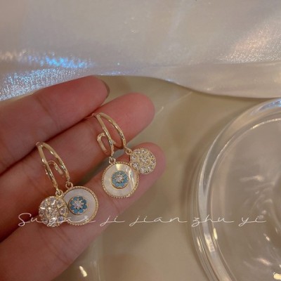 Hbp Bohemian Blue Gold Plated Earrings for Women