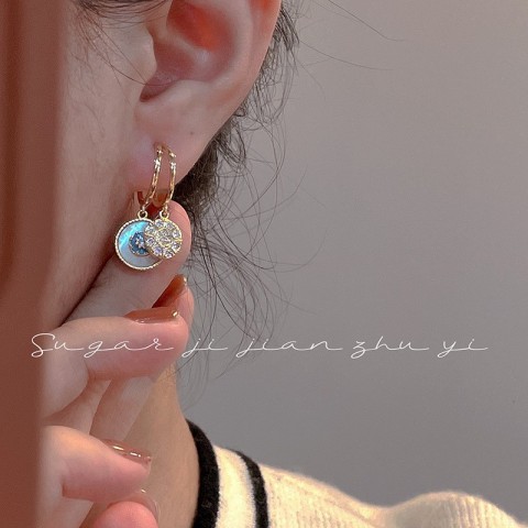 Hbp Bohemian Blue Gold Plated Earrings for Women