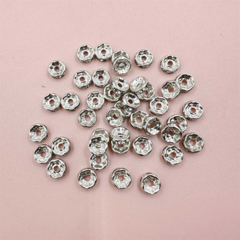 Crystal Rondelle Beads for DIY Jewelry Making - 8mm/6mm, 40/80Pcs/Bag, Wholesale Loose Beads