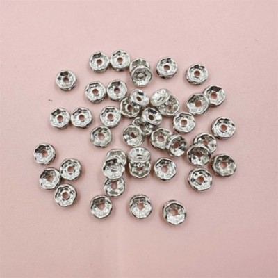 Crystal Rondelle Beads for DIY Jewelry Making - 8mm/6mm, 40/80Pcs/Bag, Wholesale Loose Beads