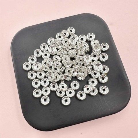 Crystal Rondelle Beads for DIY Jewelry Making - 8mm/6mm, 40/80Pcs/Bag, Wholesale Loose Beads