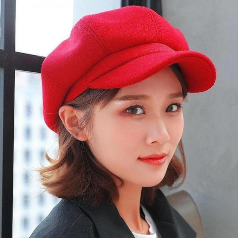 Unisex Wool Beret for Autumn Winter - Fashionable Outdoor Windproof Hat