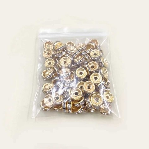 Crystal Rondelle Beads for DIY Jewelry Making - 8mm/6mm, 40/80Pcs/Bag, Wholesale Loose Beads