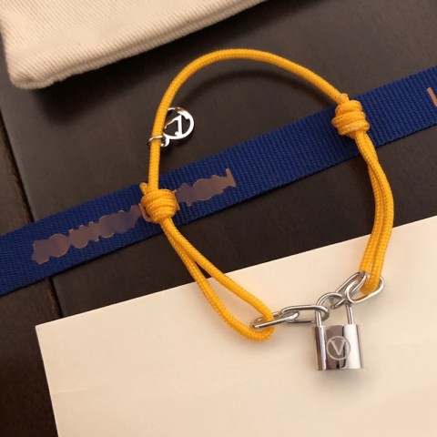 Silver Lock Hand Rope Bangle Bracelet for Couples - Unisex Luxury Jewelry CSD2405077