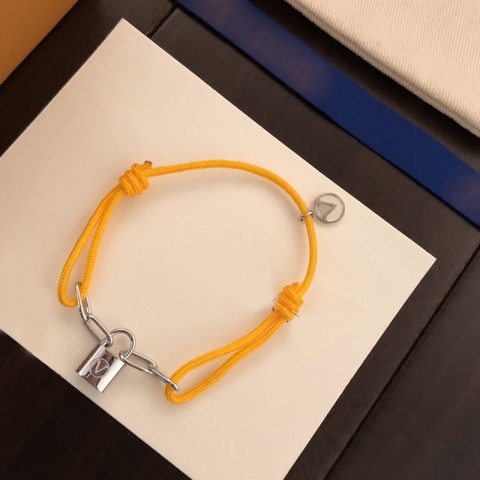Silver Lock Hand Rope Bangle Bracelet for Couples - Unisex Luxury Jewelry CSD2405077