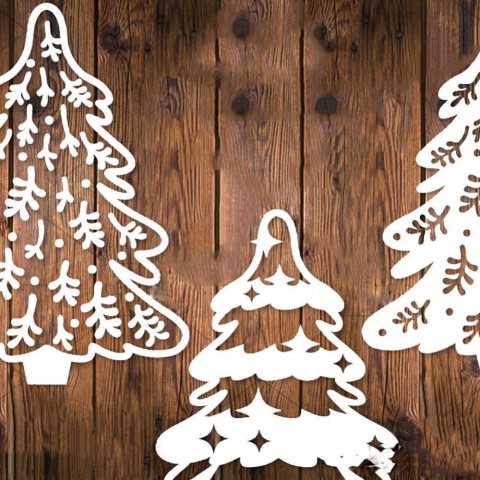 Christmas Tree Metal Dies for Scrapbooking & Crafting - T1V8