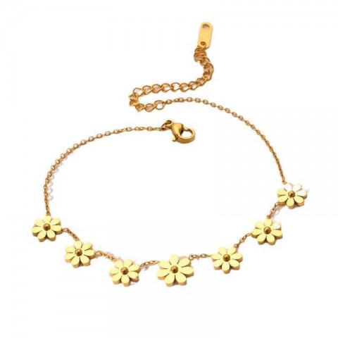 Orange Yu Women's Charm Titanium Steel Bracelets with Shell Charms