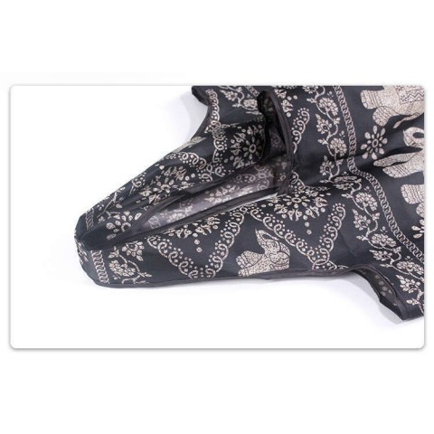 Spacious Elephant Print Tote Bag - Large, Water-Resistant, Foldable Nylon with Multiple Pockets
