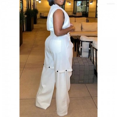 White Plus Size Women's Casual Tracksuit with Detachable Hoodie and Pockets