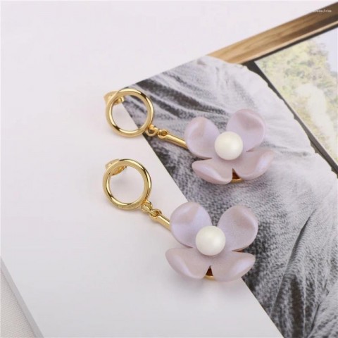Dangle Flower Earrings for Women | Trendy Acrylic Drop Pendant