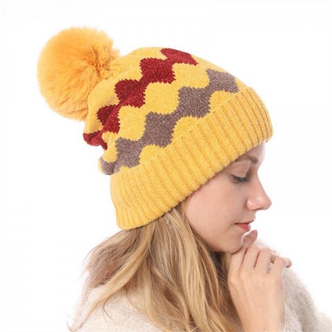 Q-3 Winter Sports Beanie Caps for Men Women - Cozy Knitted Hats with Team Spirit