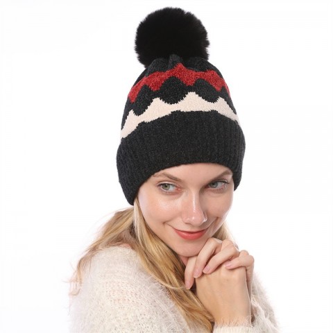 Q-3 Winter Sports Beanie Caps for Men Women - Cozy Knitted Hats with Team Spirit