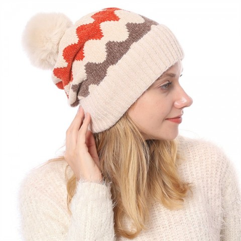 Q-3 Winter Sports Beanie Caps for Men Women - Cozy Knitted Hats with Team Spirit