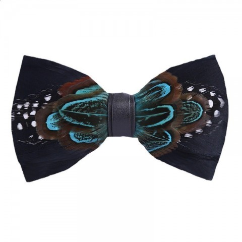 Wei Jian Classic Red Feather Bow Tie for Men and Women