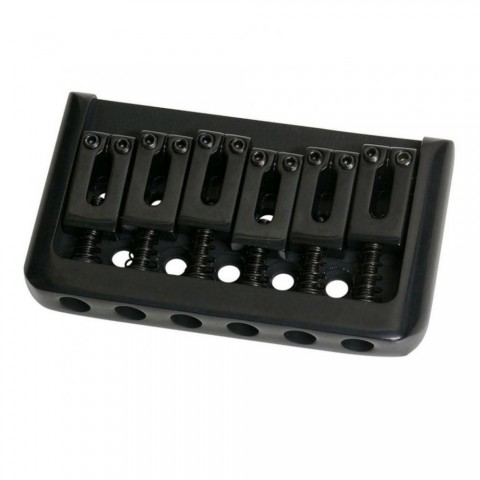 Chrome/Black/Gold Hardtail Bridge Saddle for 6-String Electric Guitar - ST/TL Fixed Parts