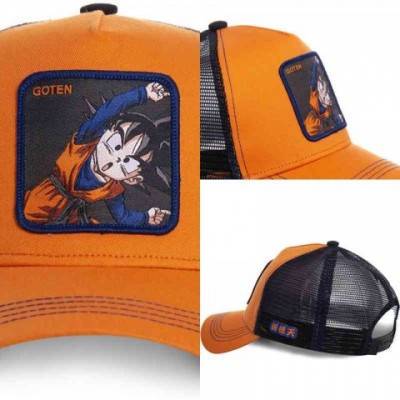 Anime Goten Cartoon Mesh Snapback Cap - High-Quality Curved Brim Unisex Baseball Hat
