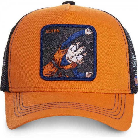 Anime Goten Cartoon Mesh Snapback Cap - High-Quality Curved Brim Unisex Baseball Hat