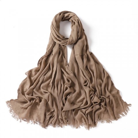 100% Synthetic Silk Hijab for Women - Curly Style Shawl