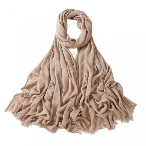 100% Synthetic Silk Hijab for Women - Curly Style Shawl