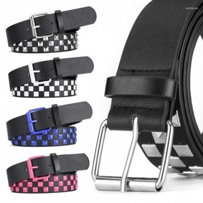 PU Leather Hip-Hop Punk Women's Belt, Y2K Trend, 3.8cm Width, Fashion Belt for Jeans