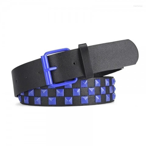 PU Leather Hip-Hop Punk Women's Belt, Y2K Trend, 3.8cm Width, Fashion Belt for Jeans