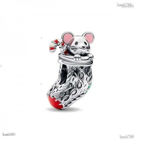 Heart-Shaped Christmas Tree Pendant Charms in 925 Silver for DIY Jewelry Making
