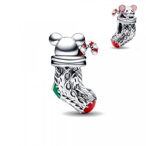 Heart-Shaped Christmas Tree Pendant Charms in 925 Silver for DIY Jewelry Making