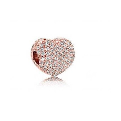 J&B 20PC Silver Alloy Heart Beads Charms for Women's Bohemian Bracelets