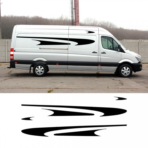 Car Styling 2-Piece Full Body DIY Vinyl Stickers - Waterproof & Universal Fit for RV, Bus & Cars 2025