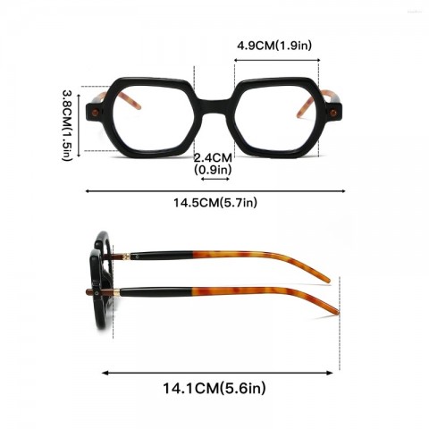 KAMMPT Men's Fashion Blue Light Blocking Sunglasses 2025 Trendy Optical Frames
