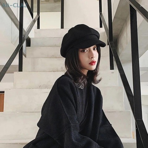 Unisex Wool Beret for Autumn Winter - Fashionable Outdoor Windproof Hat
