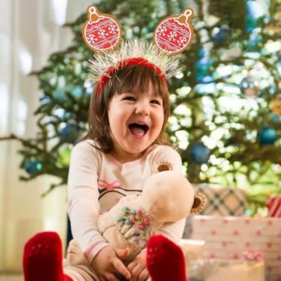 Cute Reindeer Christmas Headband for Women Men and Kids - Festive Holiday Headwear