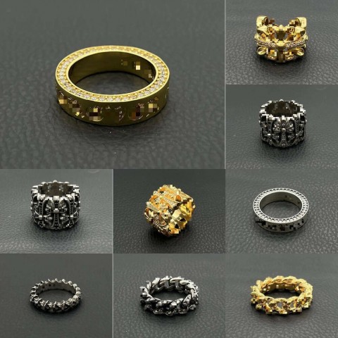 Chrome Ring Bracelet 2025 Unisex Luxury Cluster Rings