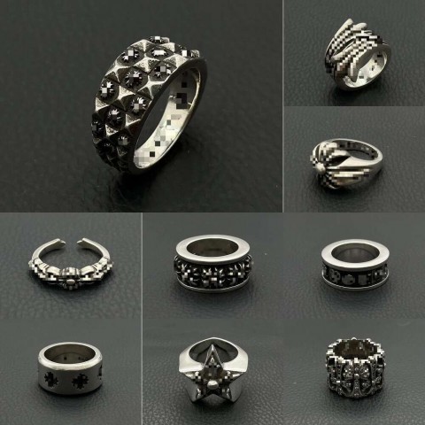 Chrome Ring Bracelet 2025 Unisex Luxury Cluster Rings