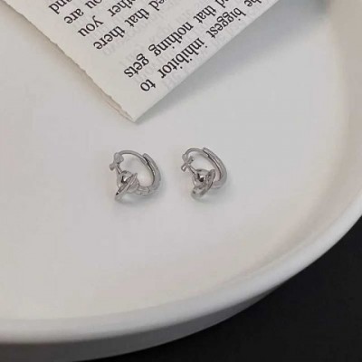 Stud Earrings Korean Cross Design Women Silver Color 2023 Wedding Gift Q250209