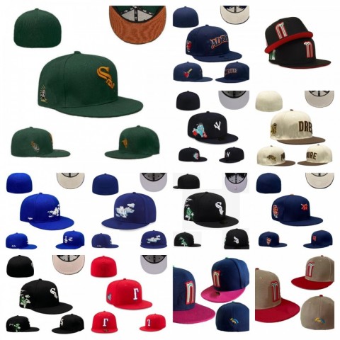 2024 Fitted Unisex Sport Caps - Embroidered Letter Design in 10 Colors