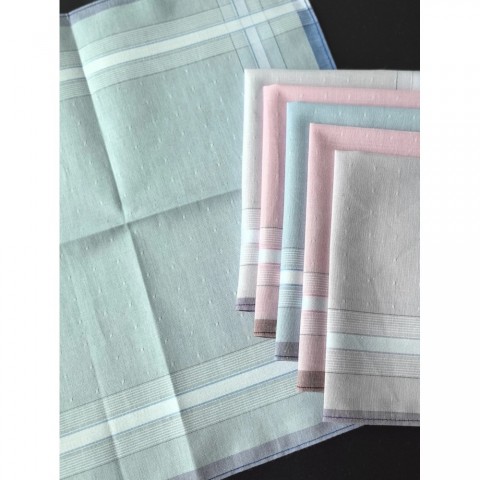 Cotton Jacquard Mini Handkerchief Set - 6PC Unisex Fashionable Paisley Print