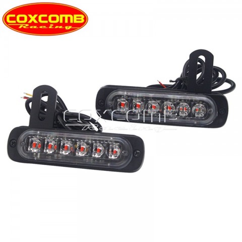 Red TL-8112-RD Aluminum Amber LED License Plate Light