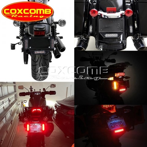 Red TL-8112-RD Aluminum Amber LED License Plate Light