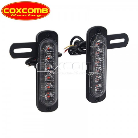 Red TL-8112-RD Aluminum Amber LED License Plate Light