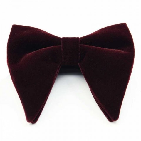 New Fashion Men's Velvet Big Bow Tie - Solid Color Lavender Novelty Neck Accessory