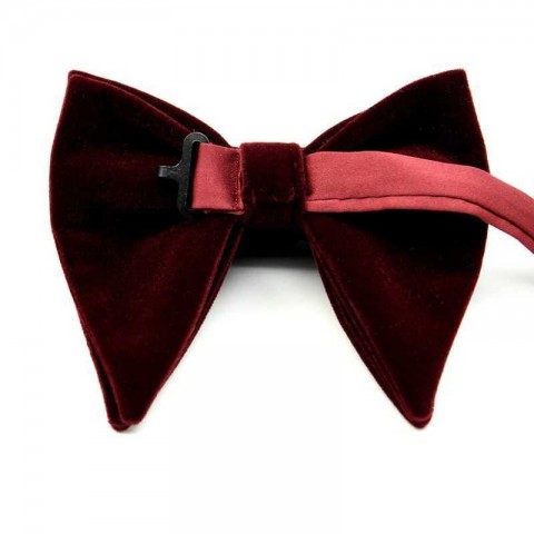 New Fashion Men's Velvet Big Bow Tie - Solid Color Lavender Novelty Neck Accessory
