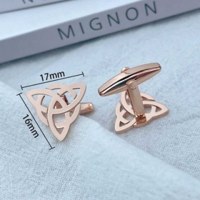 Vinkings Men's Stainless Steel Celtic Knot Cufflinks for Elegant Weddings and Events
