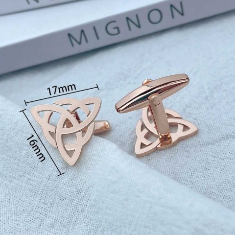Vinkings Men's Stainless Steel Celtic Knot Cufflinks for Elegant Weddings and Events