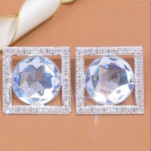 Stud Earrings Women's Fashion Rhinestone Crystal White Green Stonefans