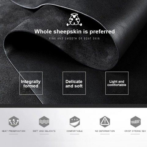 High-end Men's Bamboo Fiber Sheepskin Gloves for Winter Cycling & Driving
